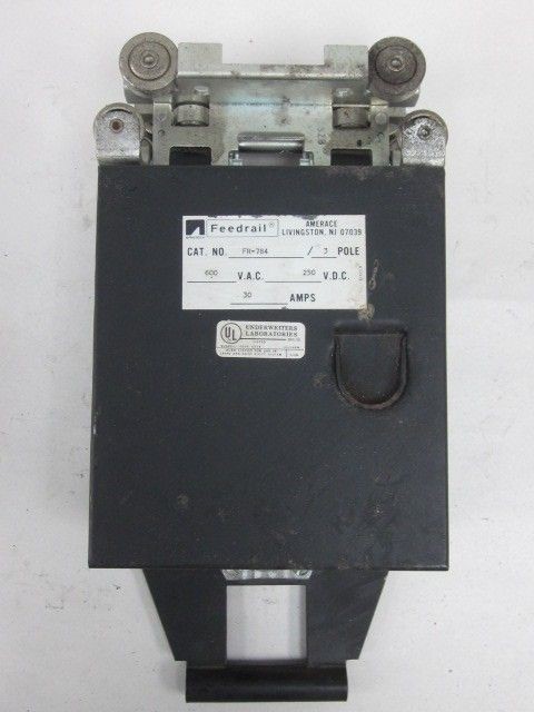   FR 784 TROLLY ASSEMBLY FEEDER 3P POLE 600V AC 250V DC 30A AMP 56402