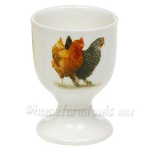 NEW HYBRID HEN PAIR OF EGG CUPS ,RANGER & MARAN/SPECKLED STAR. HENS 