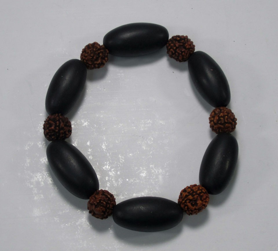 UNIQUE BLACK SHIVA LINGAM STRETCH BRACELET FREE USA SHIPPING