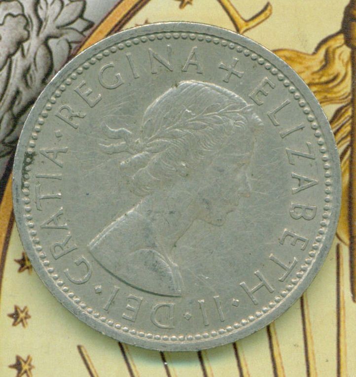 1967 2 (Two) Shilling Regina Elizabeth Last Year Issued