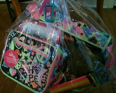 Justice bookbag, shoulder bag, w/matching lunch box, &accessories, a $ 