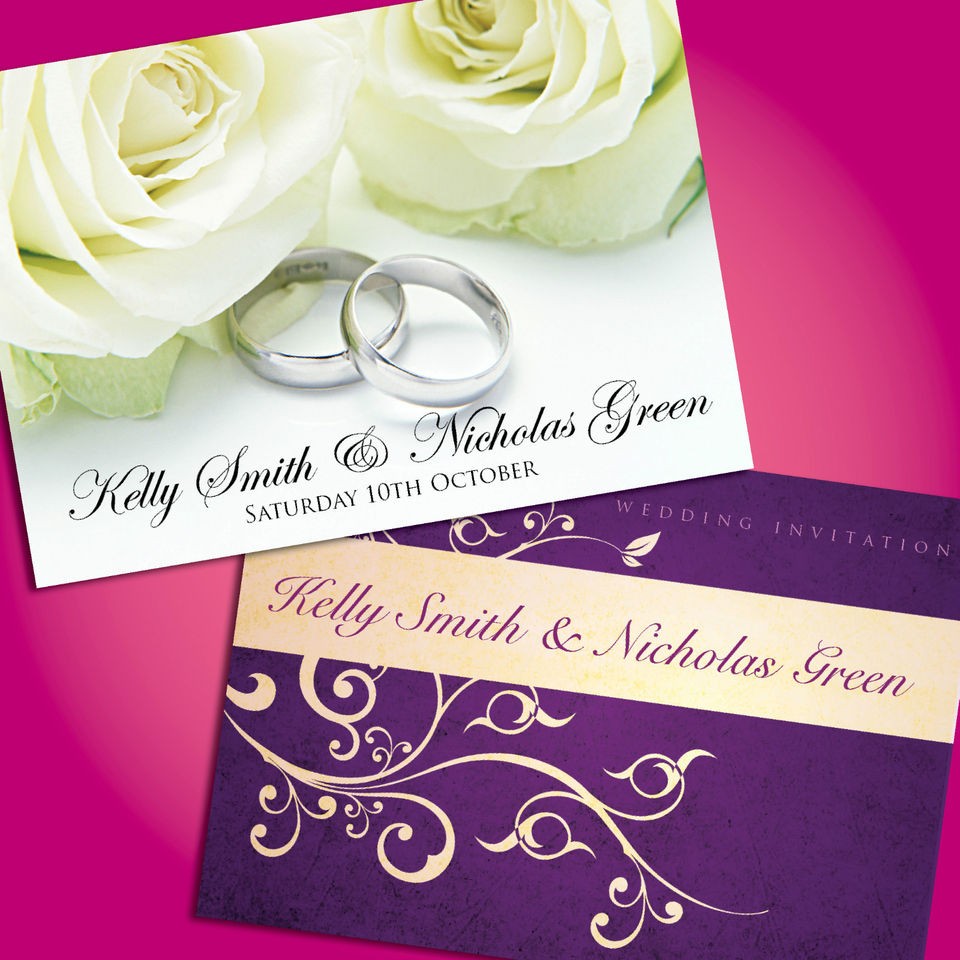 Wedding Invitations Day Evening Personalised *Free Envelopes & Free 