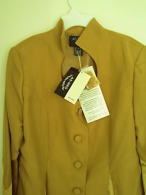 Womens Ashro Formal Johanna Jacket Dress gold yellow New 12