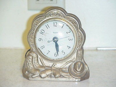 NICE VINTAGE UNITED COWBOY CLOCK 1950S?