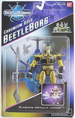   Metallix Beetleborgs Chromium Gold Beetleborg Action Figure NEW MOSC