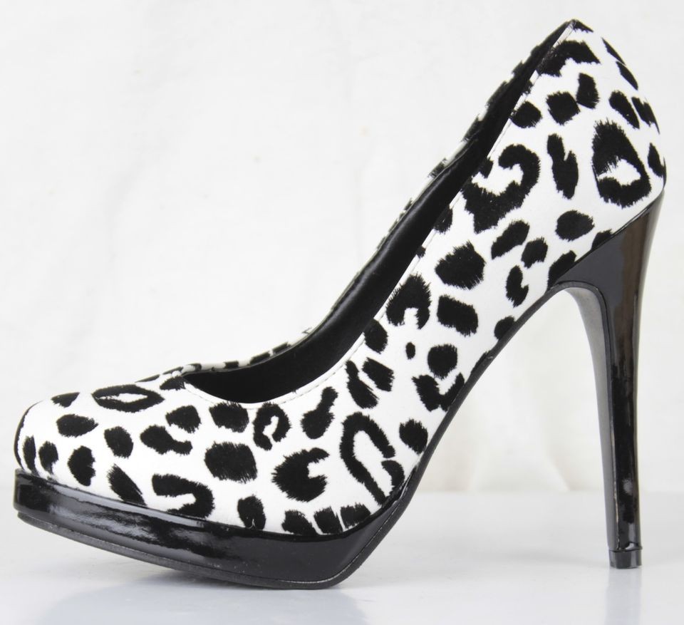 Sexy Platform Cow Pattern Stilettos High Heel Sandal Pump Shoes 