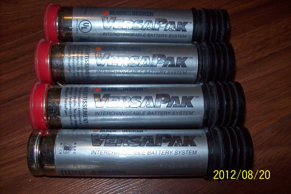 Versa Pak Batteries   VP100   3.6v   Lot of 4   NOT WORKING   for 