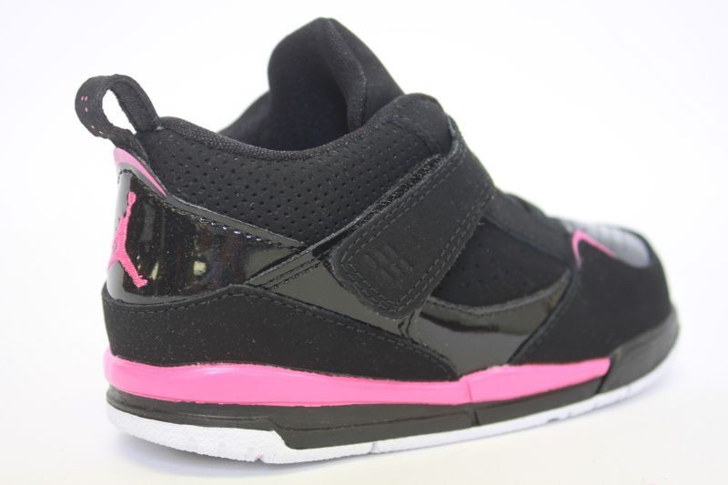 Kids Infant JORDAN FLIGHT 45 364759 017 BLACK WHITE VIVID PINK