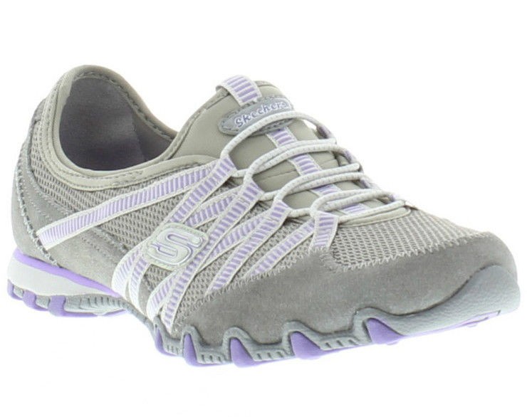 Skechers Genuine Bikers Hot Ticket Womens Grey Purple Trainer Sizes UK 