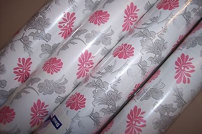   BUDS GREY LEAF CONTACT PAPER SHELF LINER WALLPAPER CRAFTS 7.5 SQFT