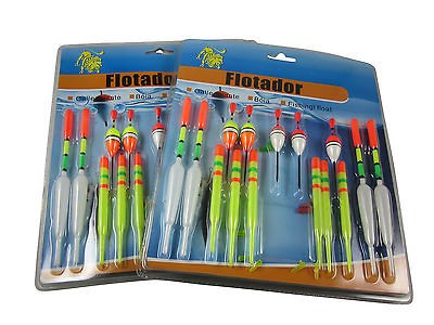 Sets 30 Piece FISHING FLOAT SET Rod, Sea, Coarse GLOW Assorted Sizes