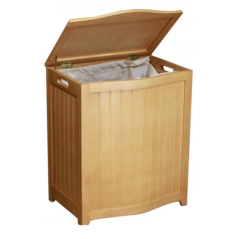 wood laundry hamper in Hampers