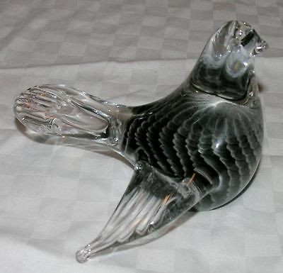 Vintage Art Glass FM Ronneby KONSTGLAS Sweden SWAN Signed + NEW