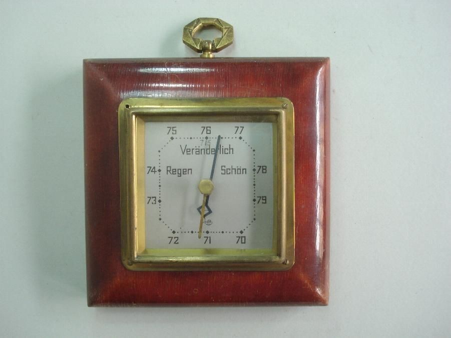 1930s ANTIQUE GERMAN WALL WEATHER GLASS BAROMETER