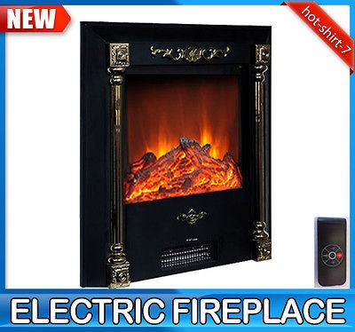 24.4 Freestanding Electric Fireplace LED Fire Lamp HOME Heat Remote 