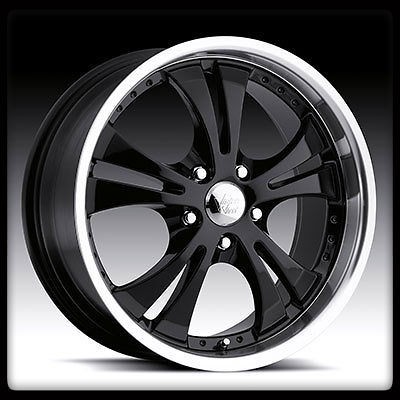   539 SHOCKWAVE GLOSS BLACK 5X115 IMPALA SS WHEELS RIMS 17 INCH +42