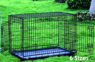   Door Dog Crate Cat Cage Kennel w/Divider Dachshund French Bulldog