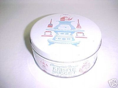 Vintage ? Cherrydale Farms cookie tin w/ Franklin Stove