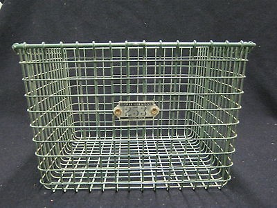 Vintage Gym Locker Basket Wire Pool COLGATE Green 13x12x8 #891 12