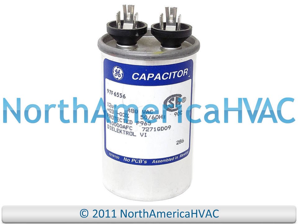 GE Capacitor Round 12 uf MFD 480 volt Z97F6556 97F6556