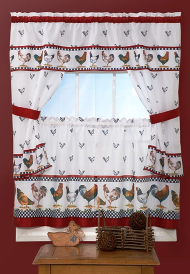 rooster curtains in Curtains, Drapes & Valances