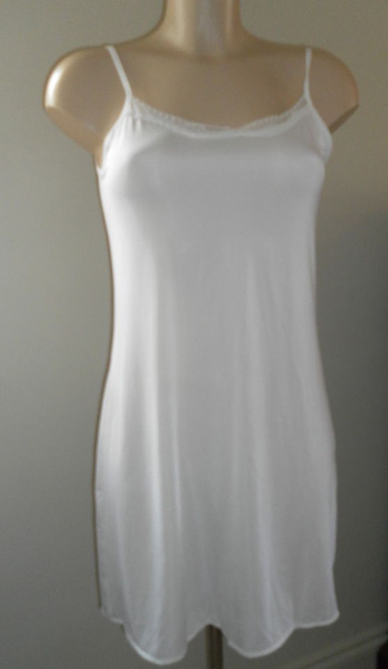 Ladies full length under slip   scoop neck   White   various sizes and 