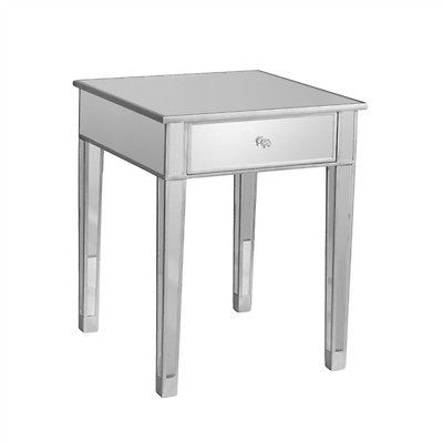 CMT86919 MIRRORED ACCENT TABLE WITH DRAWER