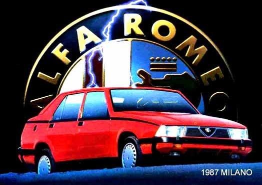 1987 ALFA ROMEO~ MILANO V 6 (RED) REFRIGERATOR MAGNET