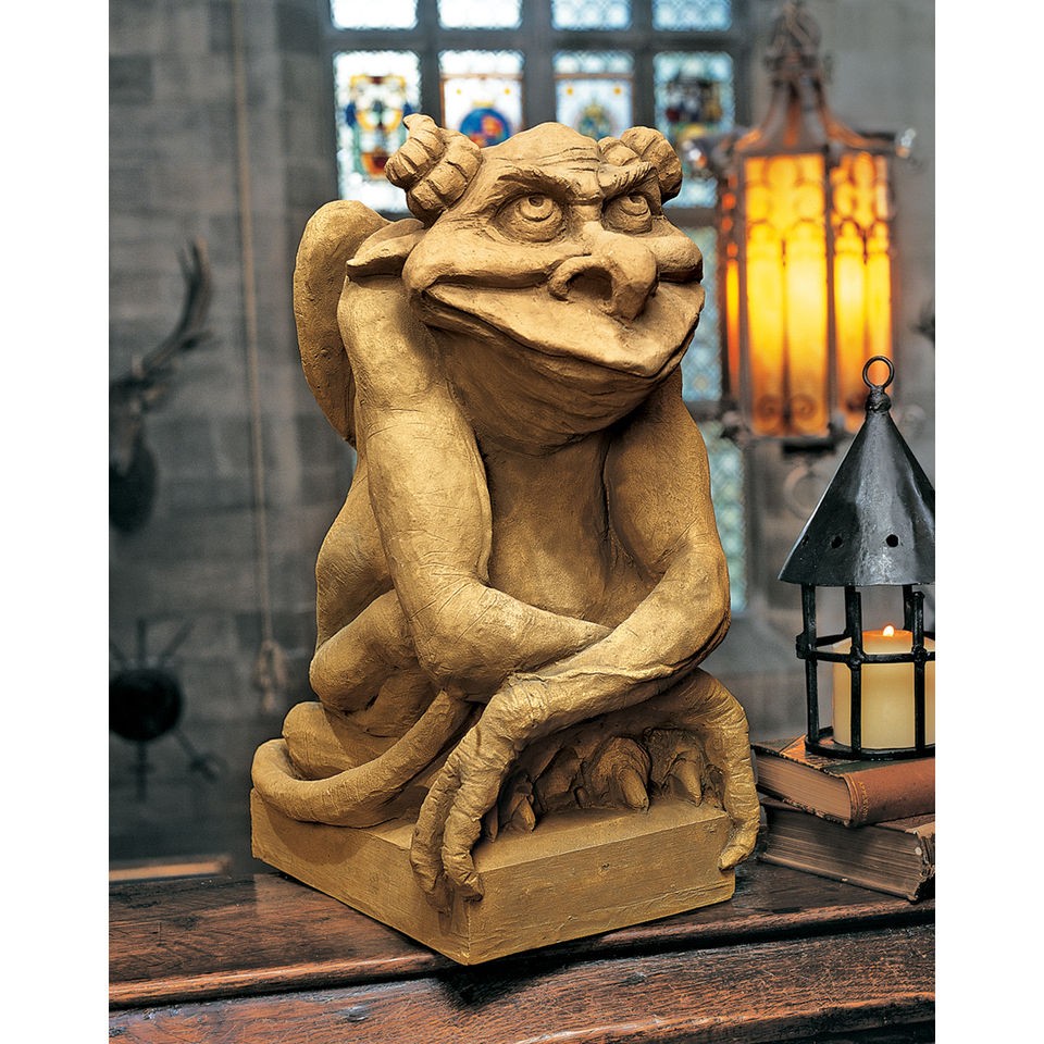 Gothic Total Attitude Gargoyle Sculpture Medieval Statue Large