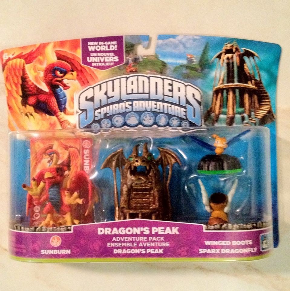   Dragons Peak Sunburn Winged Boots Sparx Adventure Pack Skylander Ps3