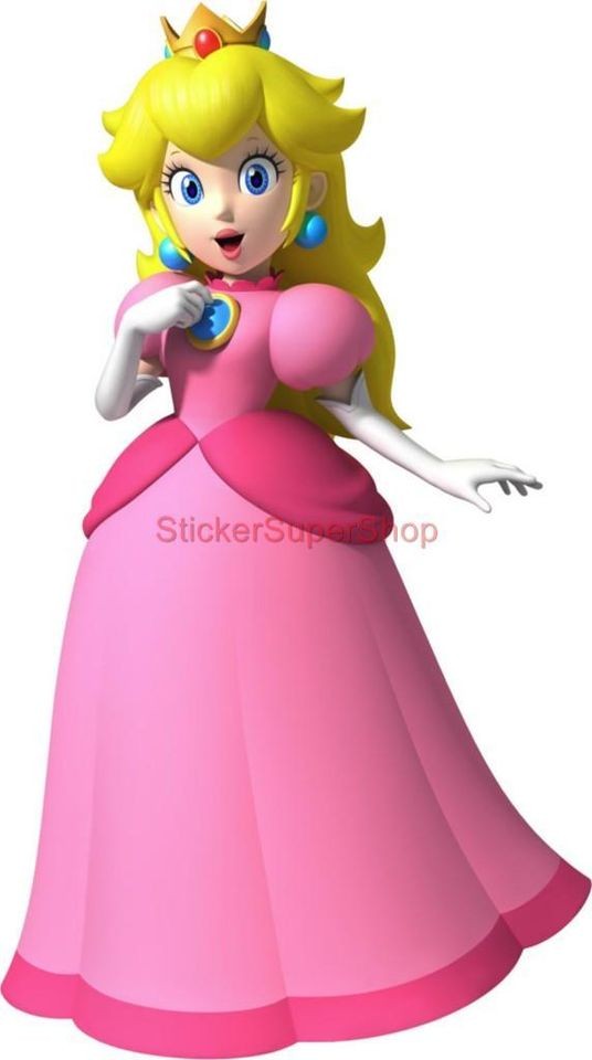     PRINCESS PEACH MARIO Decal Removable WALL STICKER Decor Video Game