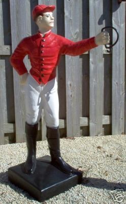 Lawn Jockey Cavalier Boy Concrete Yard Garden Statue