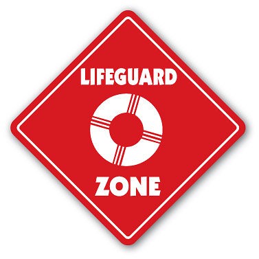 LIFEGUARD ZONE Sign xing gift novelty chair whistle float board save 