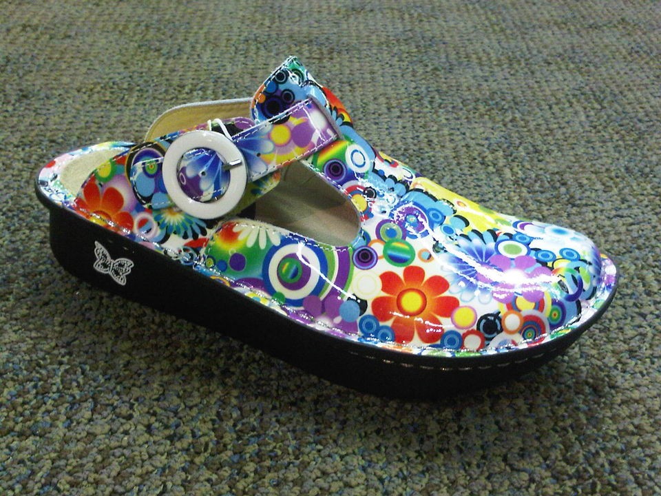 Womens Alegria Donna Professional Nursing Clogs Hippie Chic Patent 