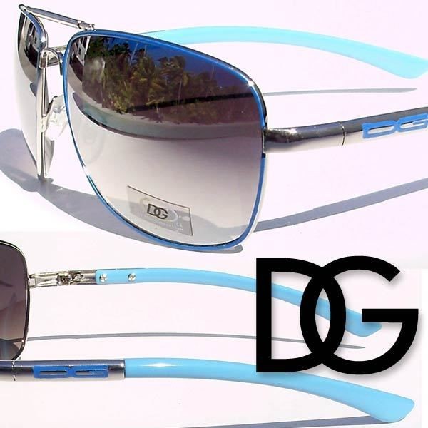 DG SUNGLASSES AVIATOR MIRROR MIRRORED LENS BLACK SHADES NEW IG8893 