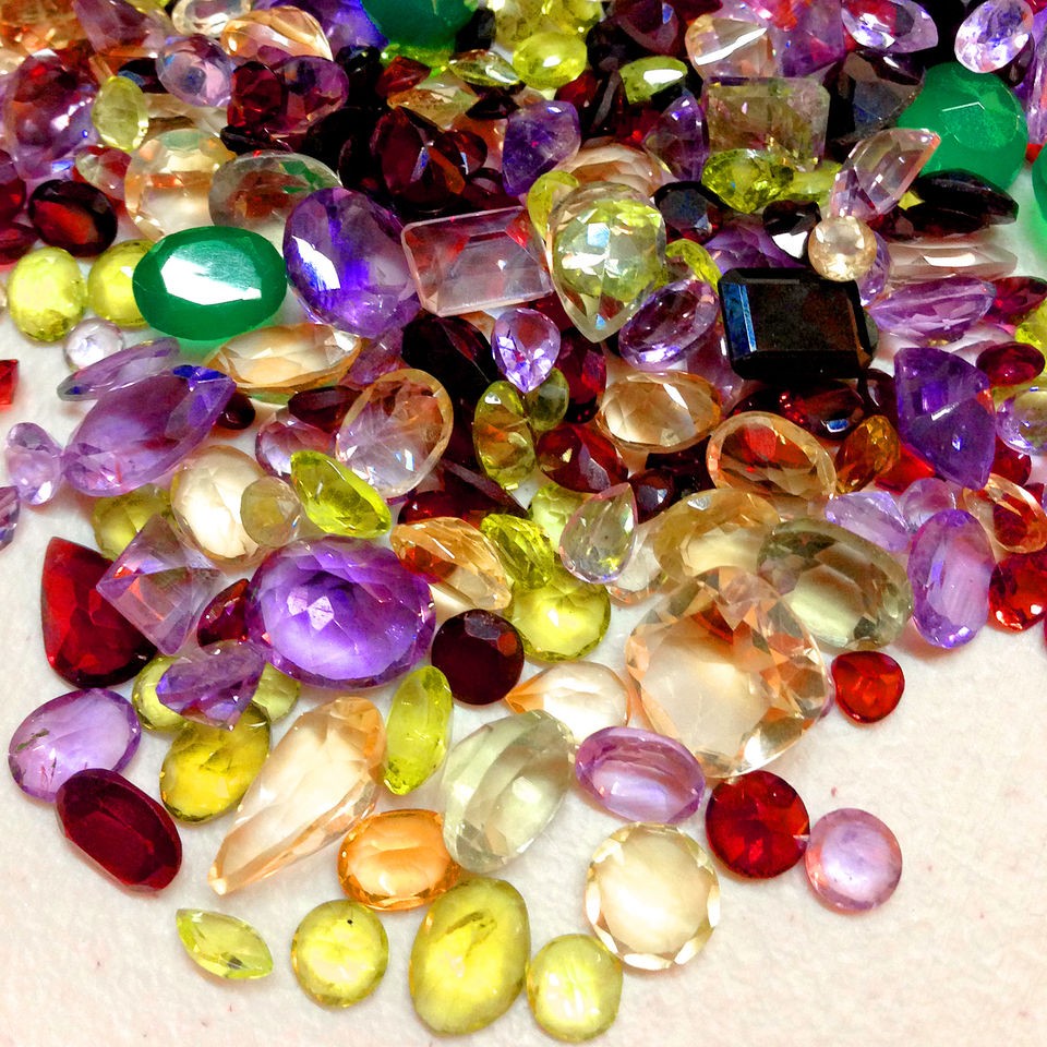 GEMS YOU CHOOSE THE CARATS LOT NATURAL LOOSE MIXED FACETED GEM 