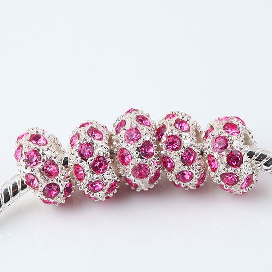 WHOLESALE 20PCS ROSE CRYSTAL RHINESTONE LOOSE GEMSTONE BEADS Fit 