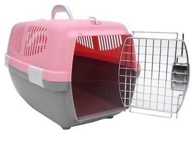 Brand New Dog Cat Pet Kennel Travel Crate Cage Carrier Z100L Pink