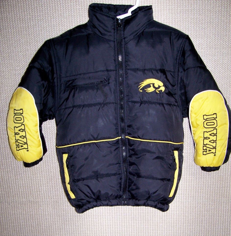 BOYS PRO STUFF COLLEGIATE IOWA HAWKEYES STADIUM/WINTER JACKET, SZ M (5 