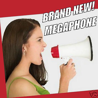   Megaphone Foldable Bullhorn Handheld Loud Voice Amplifier Speaker