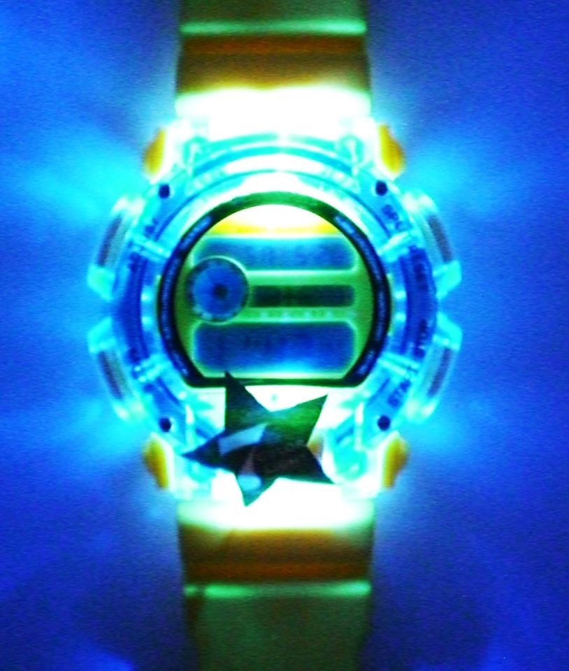 Sports Shock Watch Iced Out Bling Watch w/ 7 Color Flashing Lights 