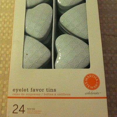 Martha Stewart 24 Eyelet Wedding Favor Tins