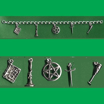 WICCAN TOOLS Charm Bracelet Wicca/Wiccan/P​agan