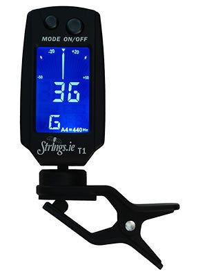 Strings.ie T1 Digital Clip on Guitar/ Instrument Tuner