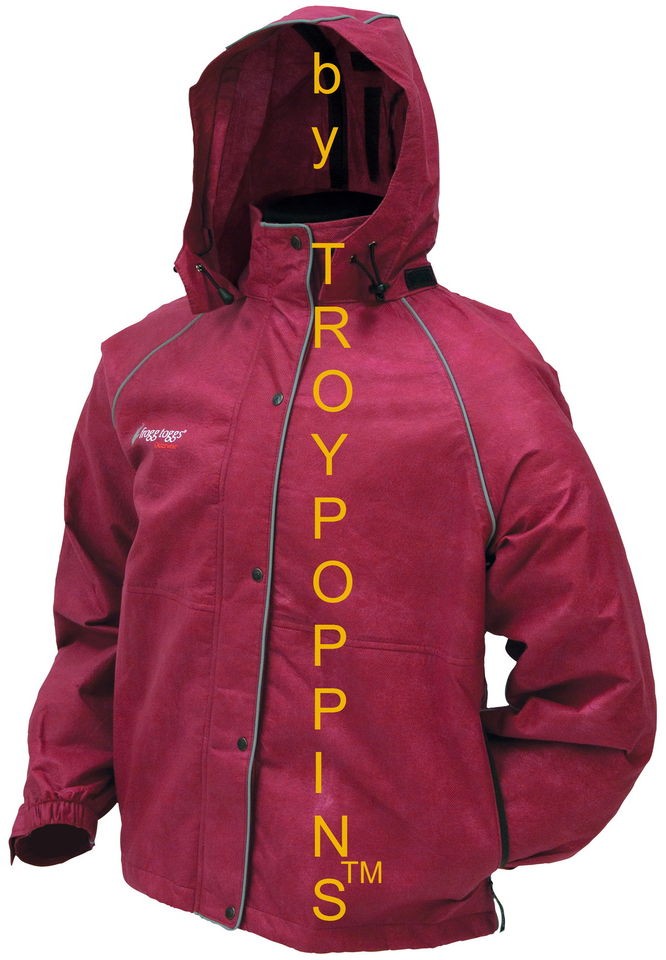   TEKK TOAD FROGG TOGGS WOMENS RAIN JACKET BLACK CHERRY LADIES GOLF GEAR