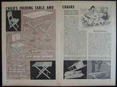 Child size Folding Table & Chairs How To build PLANS