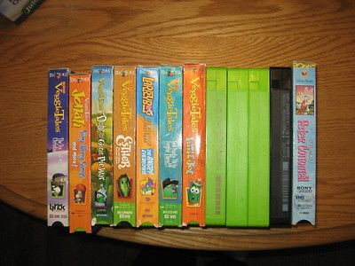 VEGGIE TALES Lot of 10 Videos VHS, LarryBoy, Jonah, Peter Cottontail 