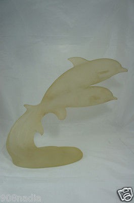 VINTAGE ACRYLIC DOLPHINS FIGURINE/STATUE 1985 AUSTIN PROD.INC.