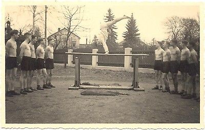   Track & Field Parallel Bars Gymnastics RPPC Real Photo Postcard