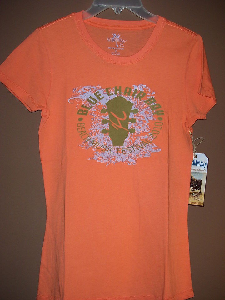 NWT Kenny Chesney Blue Chair Bay ladies guitar tee S XL